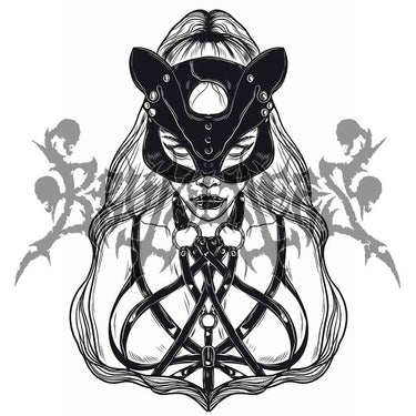 Strapped Cat Girl Poster Print